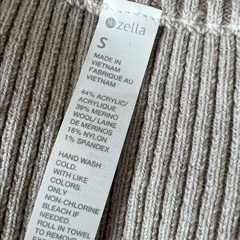 Zella Après Ski Half Zip Rib Sweater Size Small - Picture 9 of 9